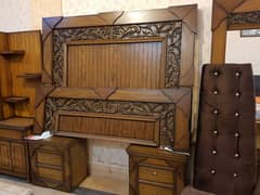 bed set / king size bed / double bed / wooden bed / poshish bed / bed