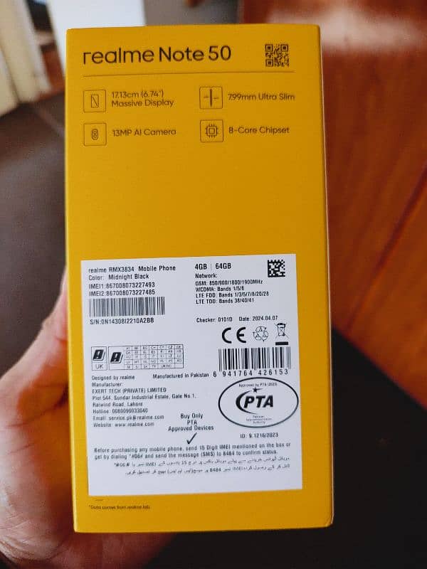 Realme Note 50 (4GB/64GB) PTA Approved 7