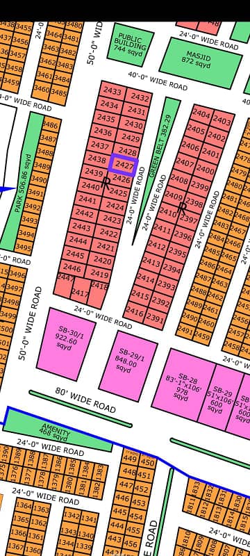 Plot 120 Sq-Yd Gold Block Extension 1.5 Years Installment in North Town Residency Phase 1 0