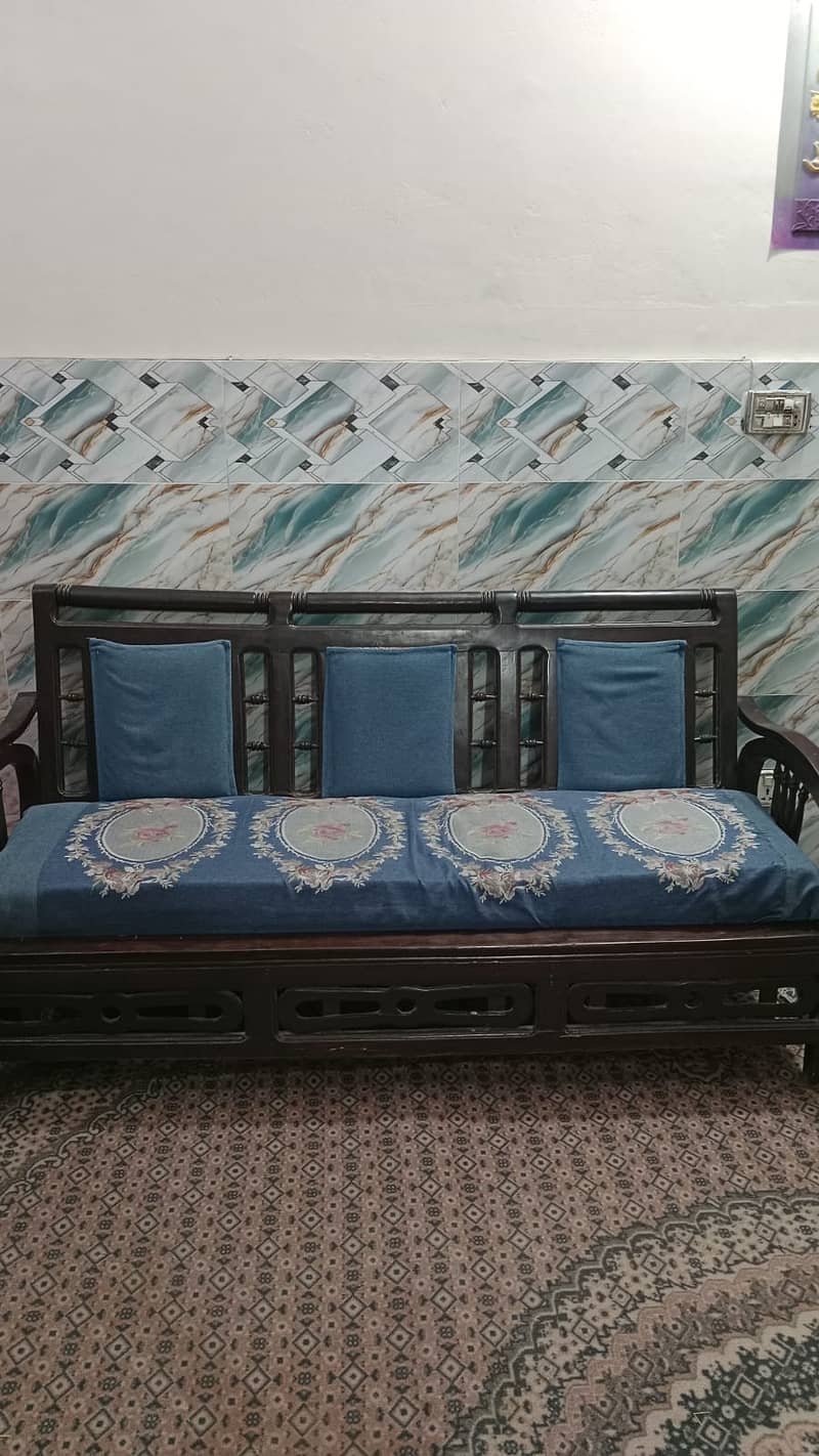 Solid Wood Sofa Set 3