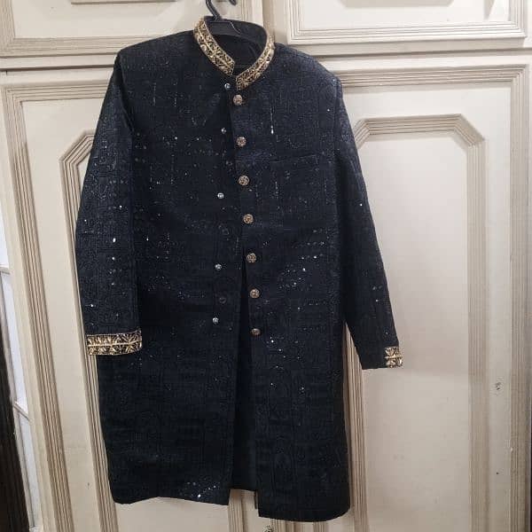 Sherwani with khussa, kulla and inner suit 4