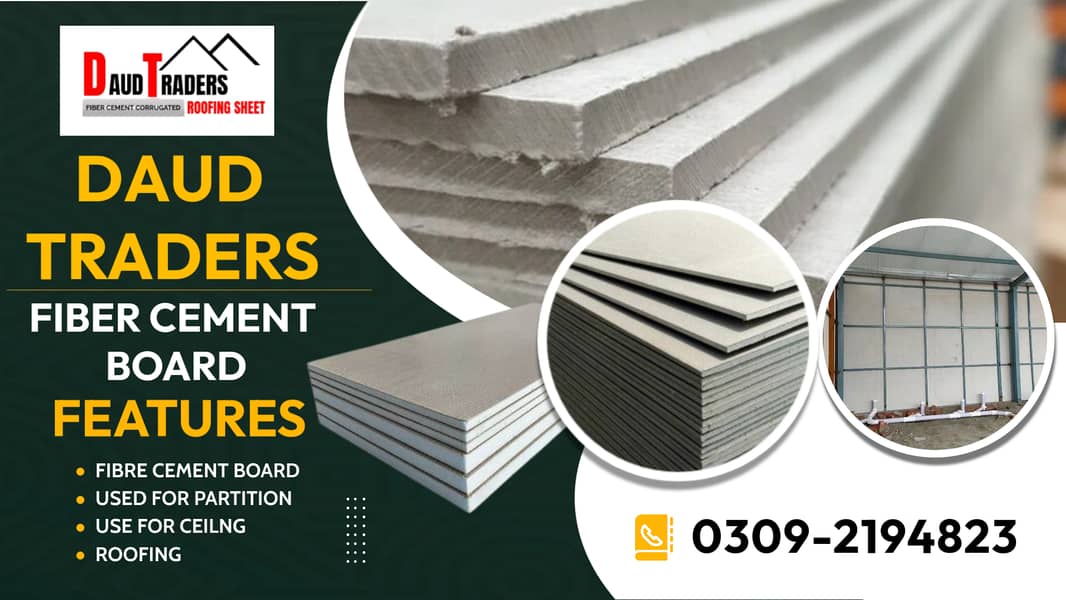 Fiber Cement Board ,Dry partition,Dry wall Separation,Cement Board 0