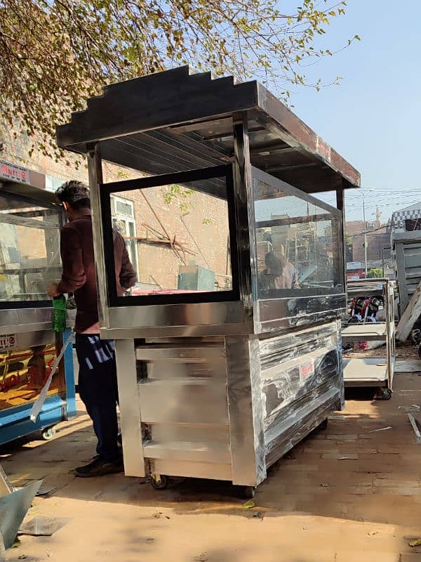 Stainless steel counter with two burners for sale 1