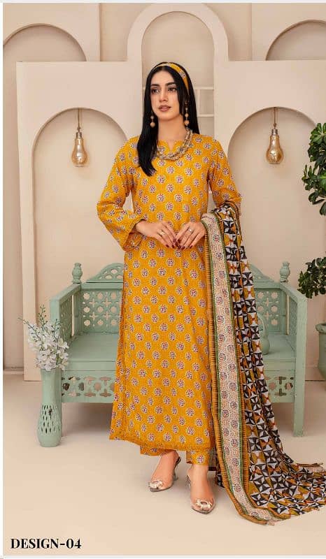 Zari lawn original 3pcs suits lady suits 7