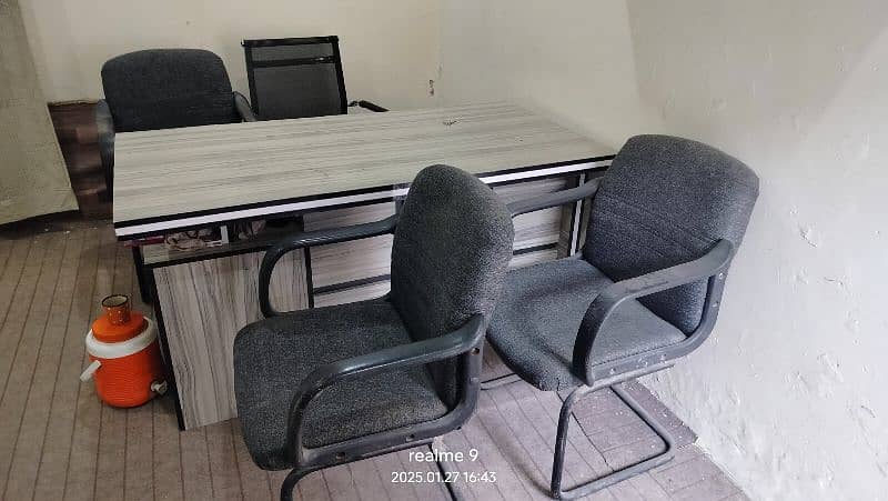 office table+admin chair+ 4 chairs 3