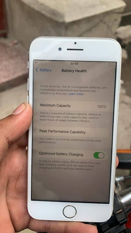 iphone 7 all ok only battery change finger on panel genuine 4