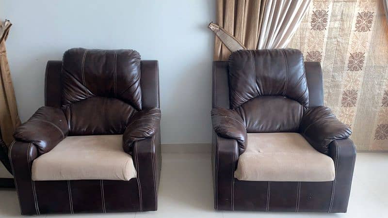 5 seater leather sofa set 1