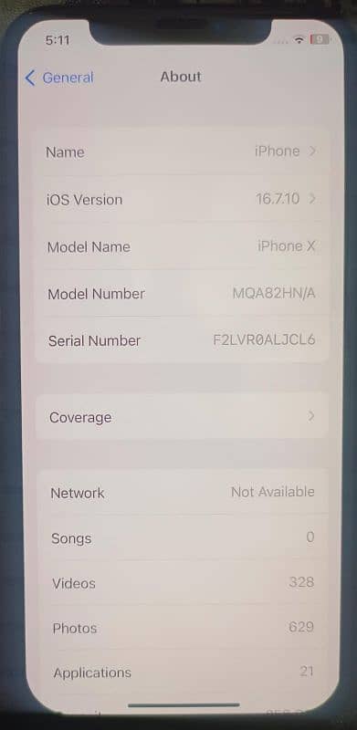 iPhone X 256GB 0