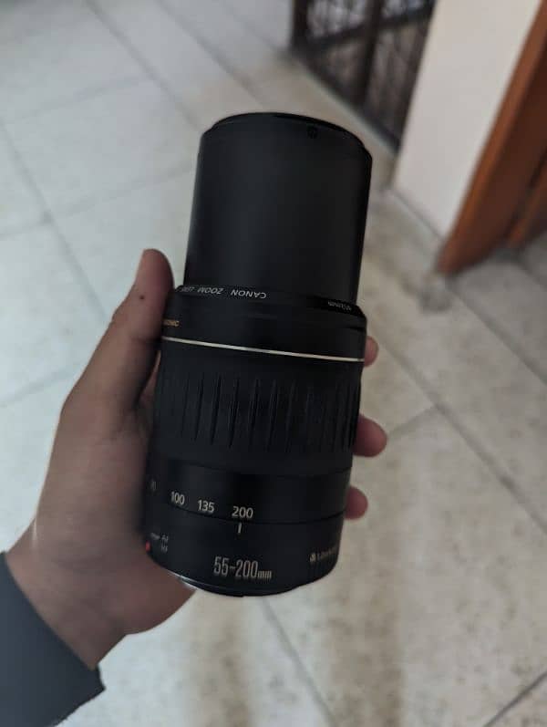 Canon 55 200 MM Lens In Excellent Condition 0