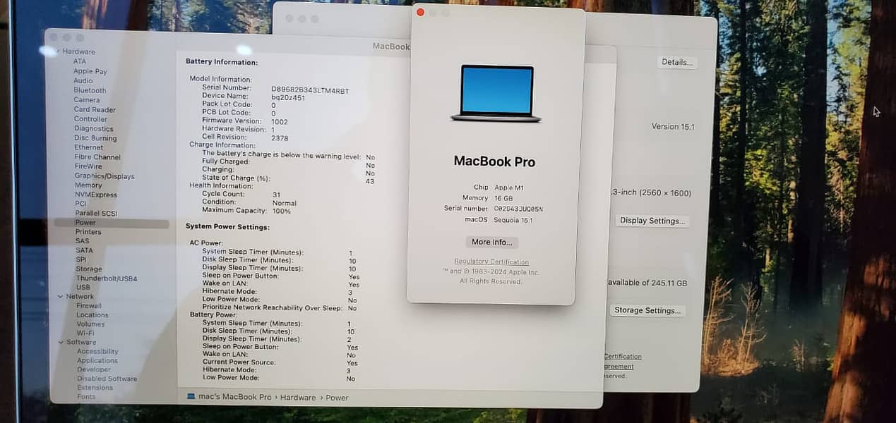 CTO MACBOOK PRO M1 2020 13" 16GB RAM 256GB SSD 1