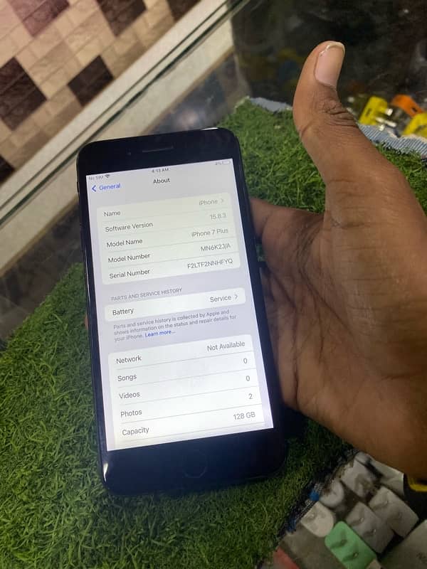 iphone 7 plus  For sell 128 gb battry service 1