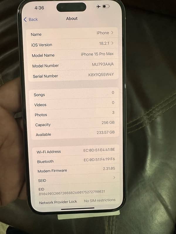 Iphone 15 Pro Max 256gb Natural Titanium Non Pta with box 0