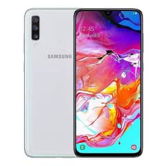 Samsung  galaxy a70 ful box one handed  used