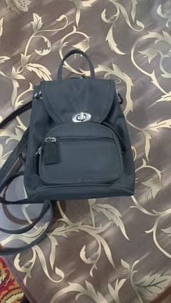 double strap black jersey bag