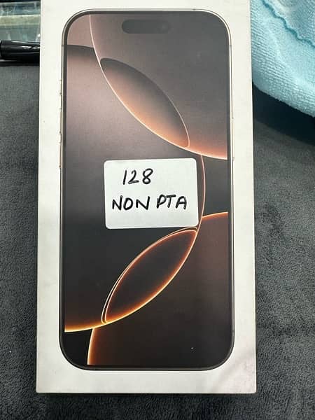 Apple iPhone 16 Pro (128GB) -Desert, Non PTA, Non-Active, Box Pack 0