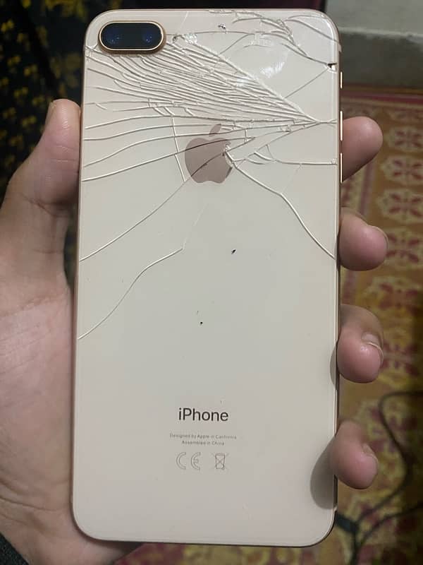 iPhone 8plus 81 battery health back crack any thing ok 1