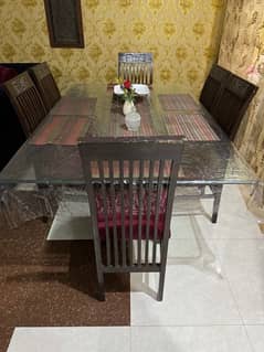 6 seat dinning table and single lounge table