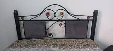 Iron double bed with mattress