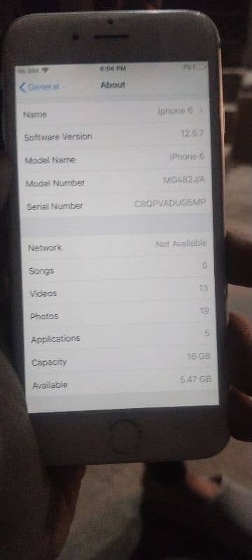 IPHONE 6 16 GB PTA APPROVED 6