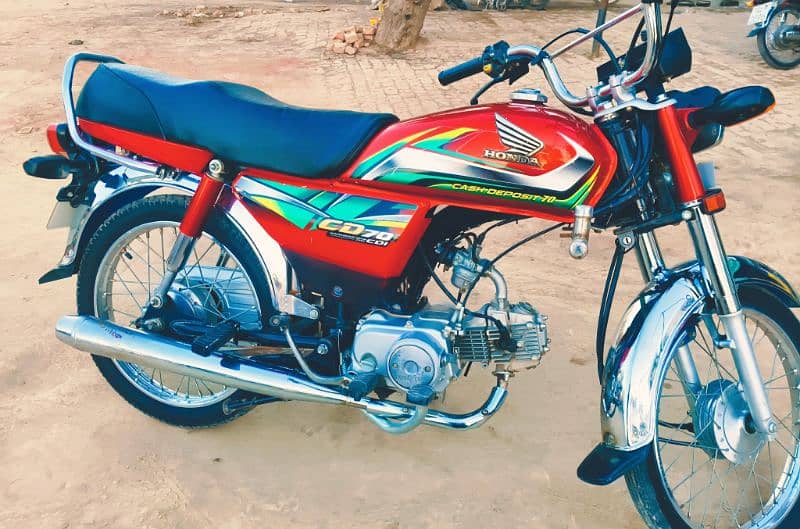 Honda CD70 2022 All Punjab Number Lush Condition Paka 22 1