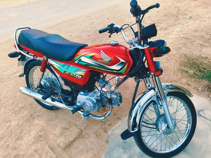 Honda CD70 2022 All Punjab Number Lush Condition Paka 22 2