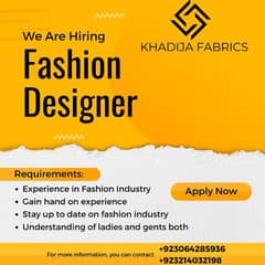 Fashion Designer For Boutique