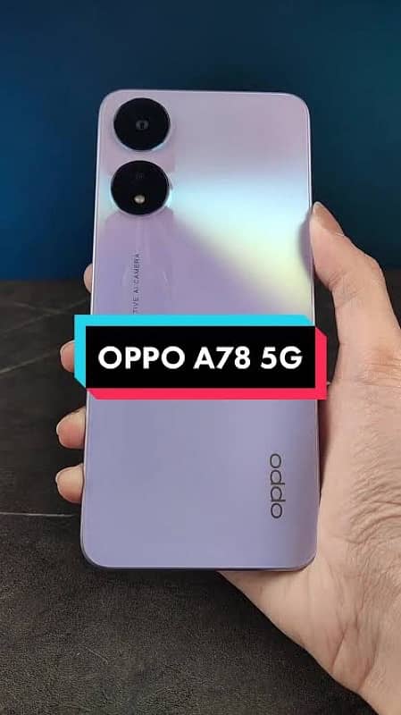 oppo A78 5g 8/256gb set charger dual sim PTA Approved 2