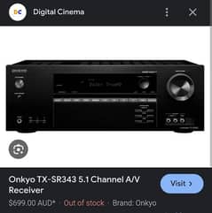 Onkyo TX-SR343 5.1-Ch  Home Theater Amplifier