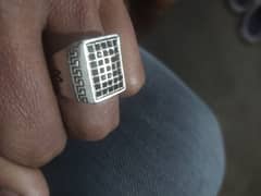 silver ring black haqeeq