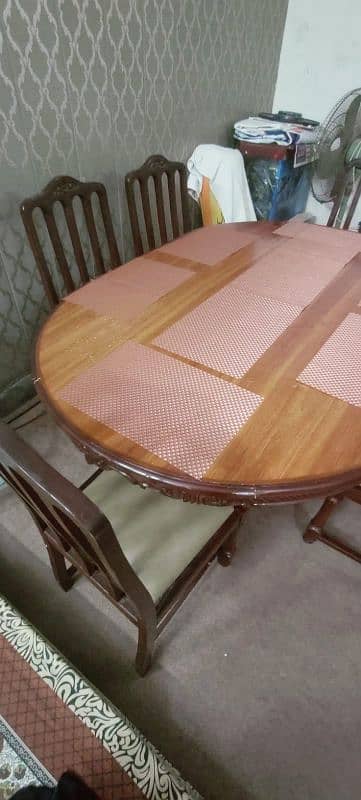 wooden dining table with 6 chairs. dining table set 8