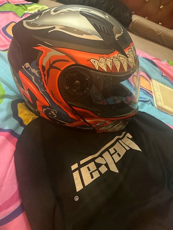 Jiekai Flip Up Helmet 908 Venom 7