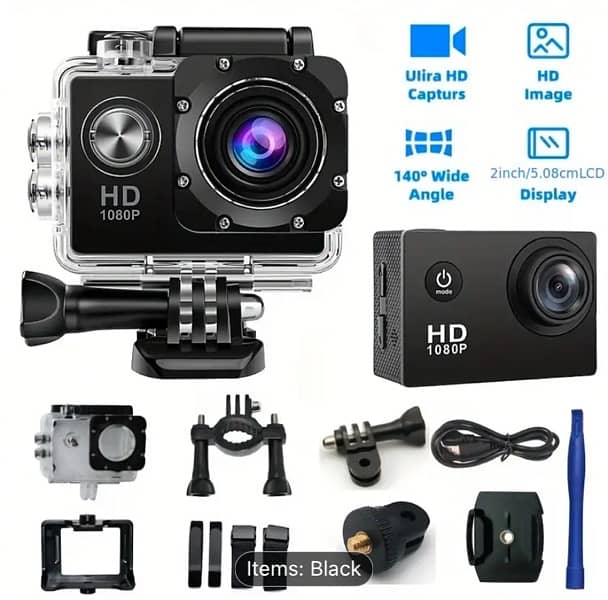 Sports action Camera for helmet etc 1080p NEW 1