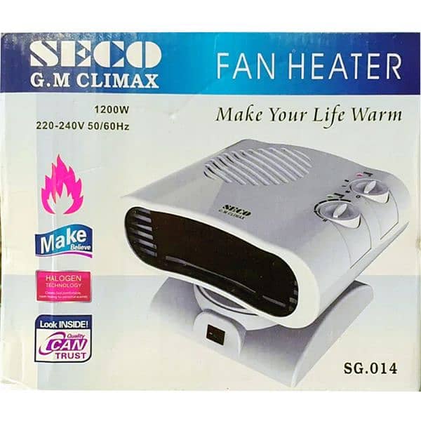 SECO SG-014 GM Climax Portable Fan Heater with Dual Power Settings 3