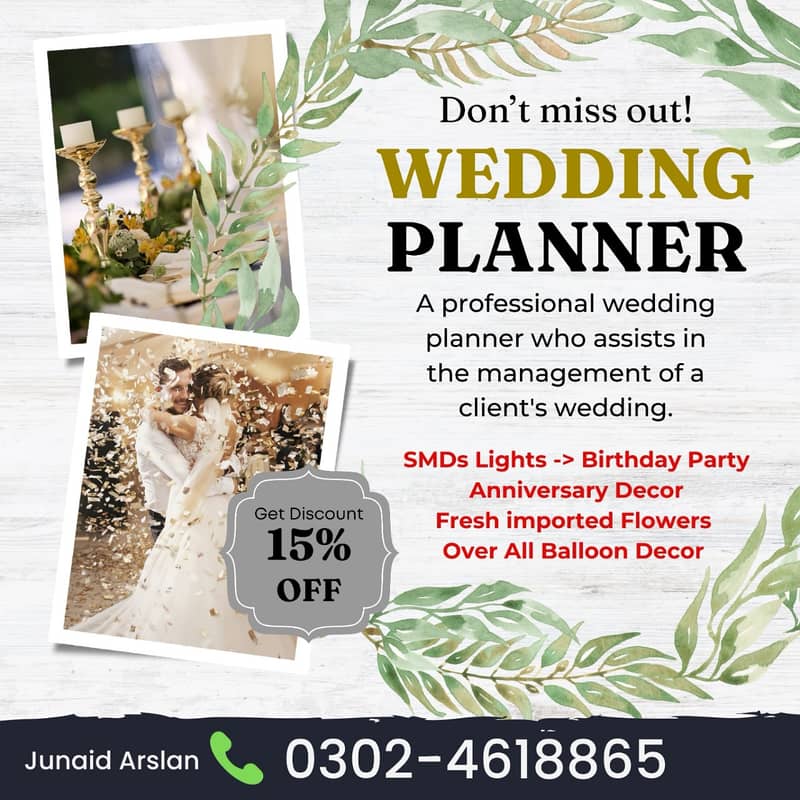 Wedding Events Planner & Complete Catering,Floral and Interior Decor 0