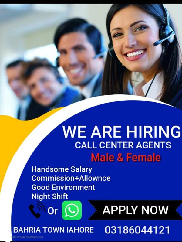 We are looking for Call Center Agents. 0