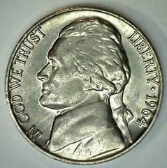 "1964 United States Jefferson Nickel – Antique Coin for Sale"