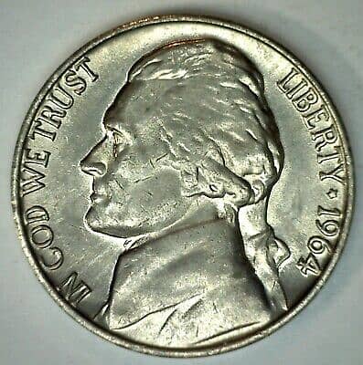 "1964 United States Jefferson Nickel – Antique Coin for Sale" 0