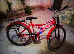 kids bicycle in red colour