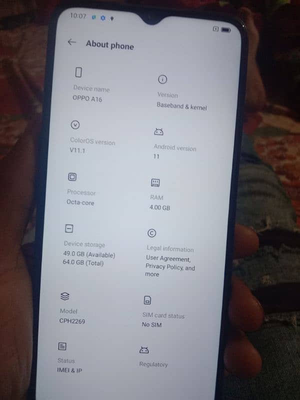 oppo a16e 4/64 dual sim pta aproved 5