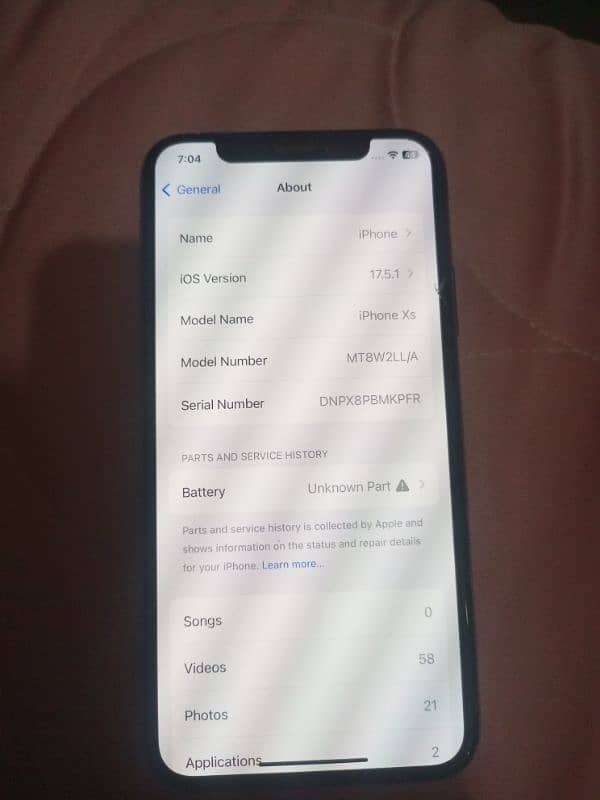 I phone xs 64 GB non pta 5