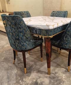 Luxurious Dining Table|Wooden,Glass,Pvc|Dining Table