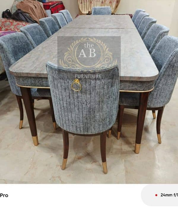 Luxurious Dining Table|Wooden,Glass,Pvc|Dining Table 1