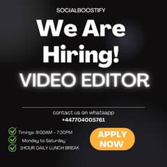 video Editor Required