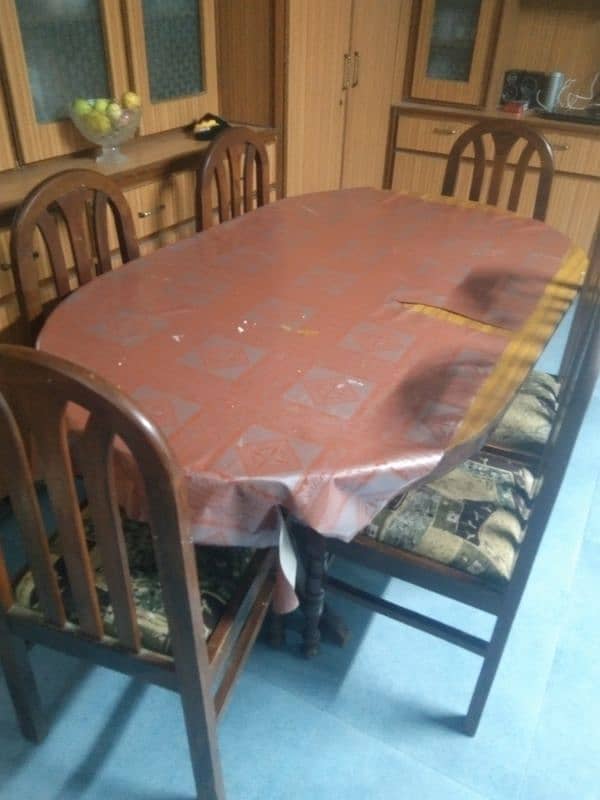 8 chairs shisham wood dining table for sale 0