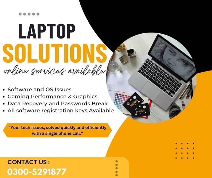 laptop & Pc all hardware / software solutions . 0