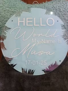 customise acrylic plate written everything