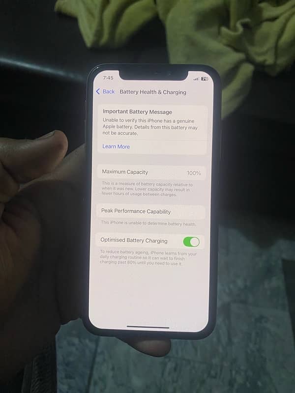 xs pta cond  10/9 True Tone on  he face  id of he  64gb 6