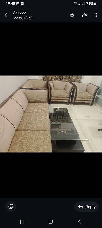 drawing room sofa 7 seater with center table 2