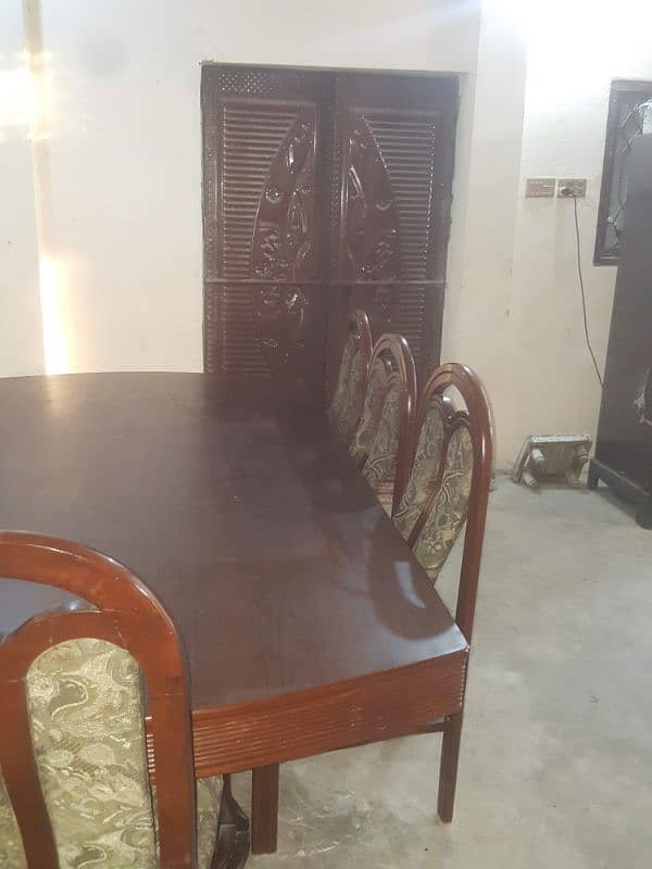 8 feet Dining Table with 8 chairs 4