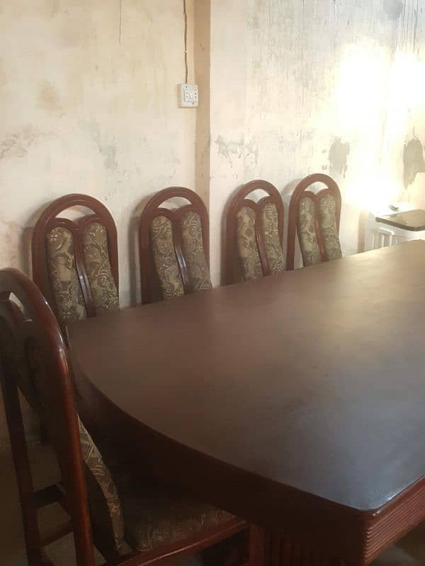 8 feet Dining Table with 8 chairs 5